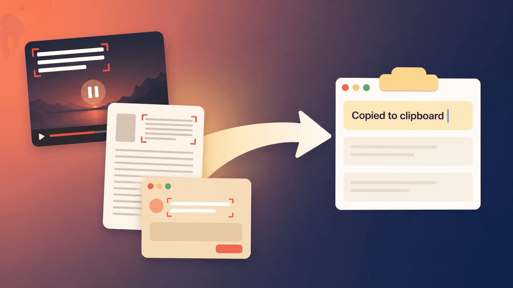A screen capture selection being converted into editable text on a Mac